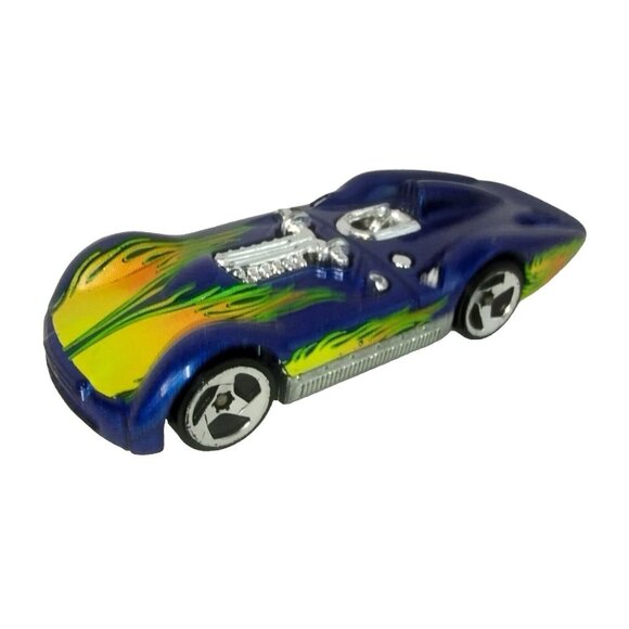 Hot Wheels Turbolence Blue with Flames Vintage 1999 Loose Diecast Car - Picture 2 of 7